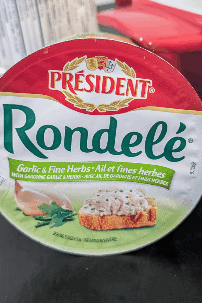 Garlic and fine herbs seasoning, President Rondelé, for flavorful spreads and dips.