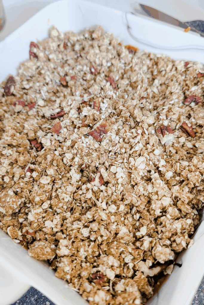 Crumble topping mixture for baking and desserts.