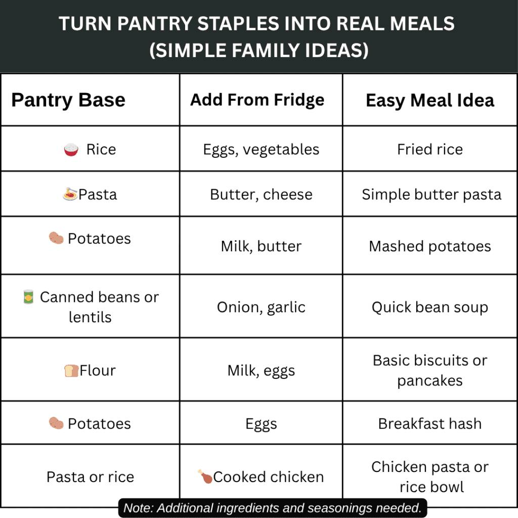 Auto Draft - Pantry staples for quick, affordable family meals and simple recipes.