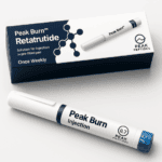 Peak Burn Retatrutide injection for weight loss and appetite control, peptide therapy from Peak Peptides.