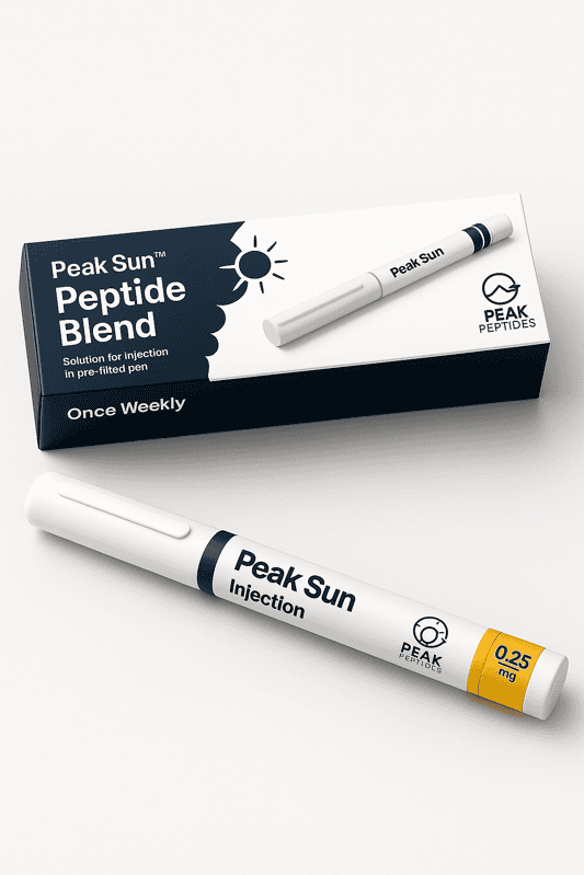 Peptide injection pen for skin health and rejuvenation, from Peak Peptides.