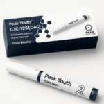 Vial of Peak Youth CJC-125 DAC peptide for skincare and anti-aging treatments.