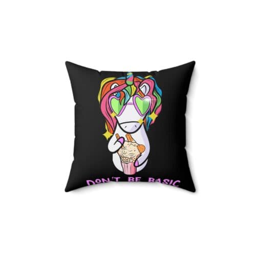 Bright Sprinkleton character pillow with colorful hair and sunglasses.