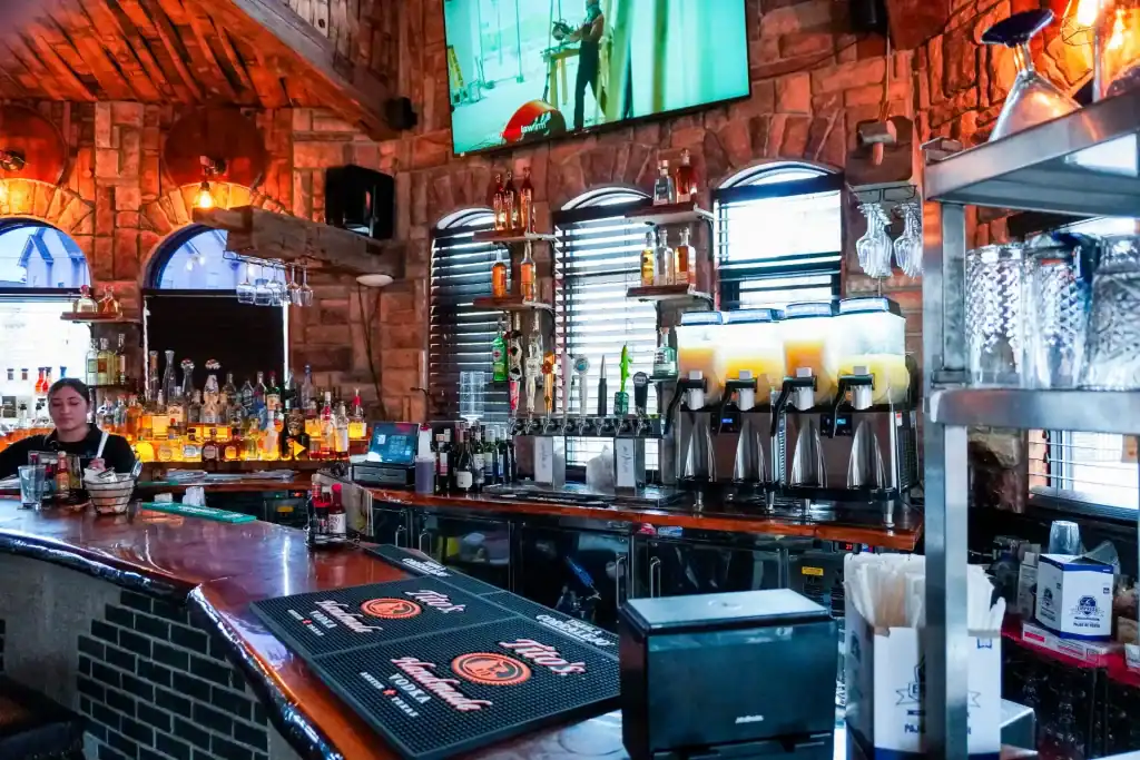 Modern bar interior at Casa Tequila Mexican Grill & Cantina in Chicago.
