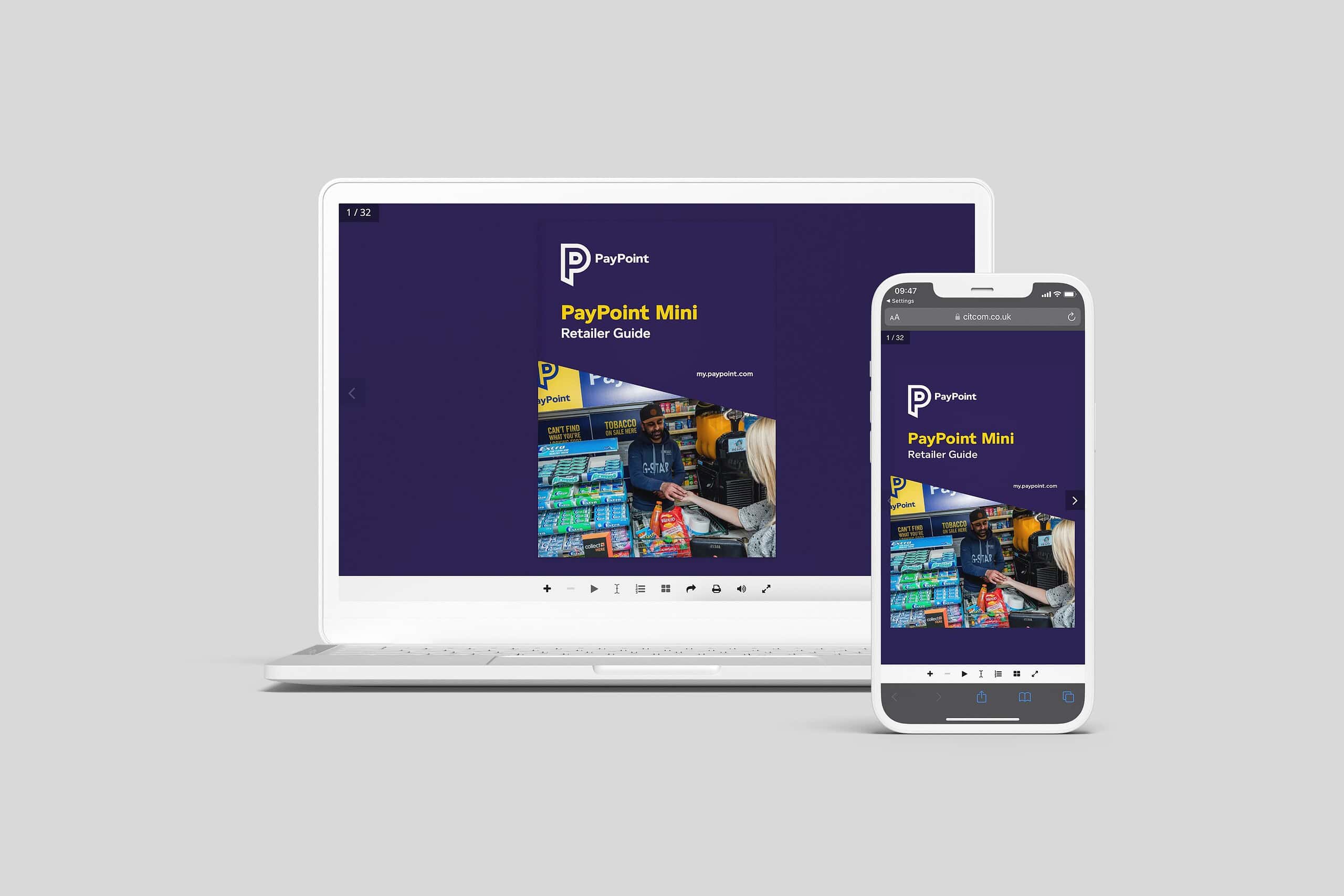 Paypoint Mini Guide Laptop Phone Mockup