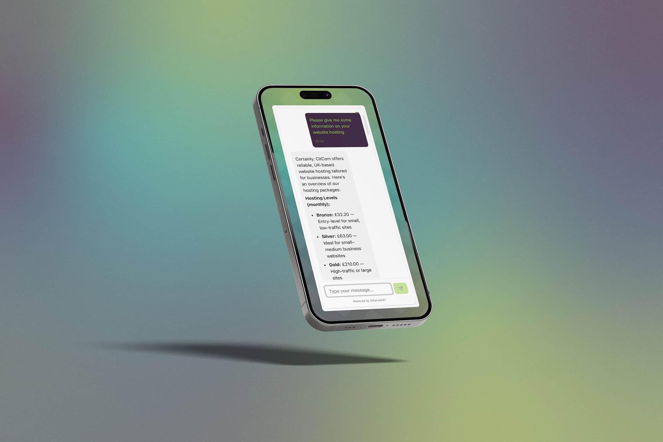 Cit 1025 Chatcom Chat Phone Mockup