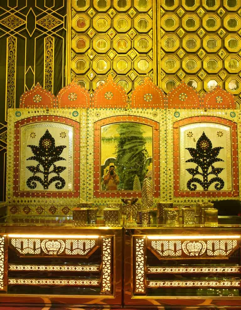 Elegant traditional decor with gold accents for events in Phagwara.