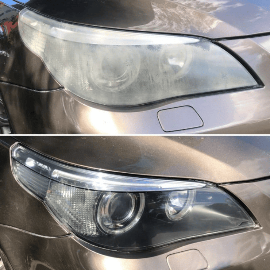 Headlight restoration result