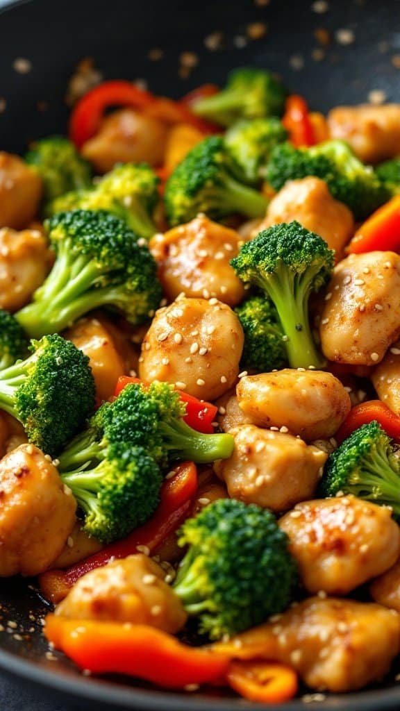 Chicken Stir-Fry with Broccoli and Bell Peppers