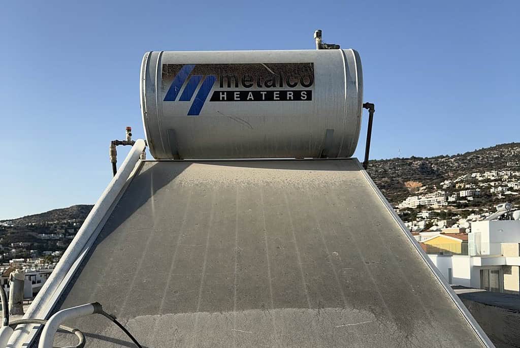 Solar Panel cleaning - PV Panel cleaning Cyprus 3 Heater Cleaning before