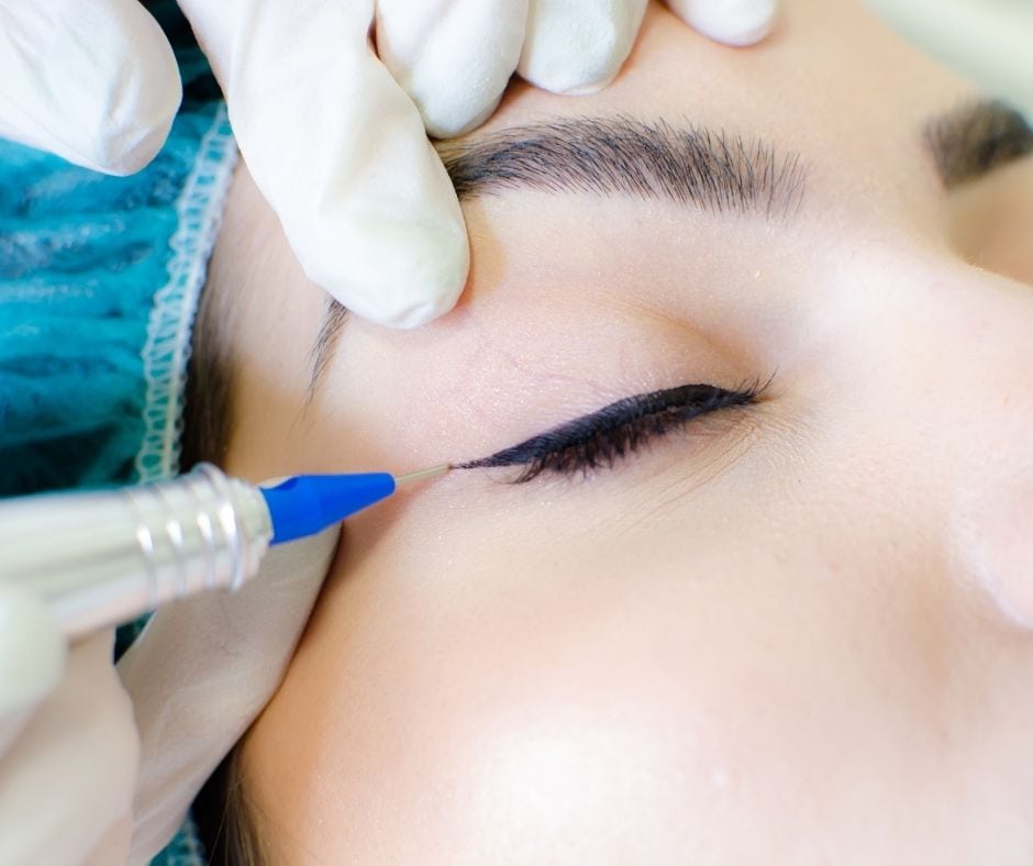 Microblading eyebrow enhancement at Cleopatra PMU.