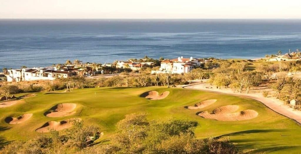 Club Campestre Golf Club Fairway Lined With Palm Trees And Views Of The Sea Of Cortez