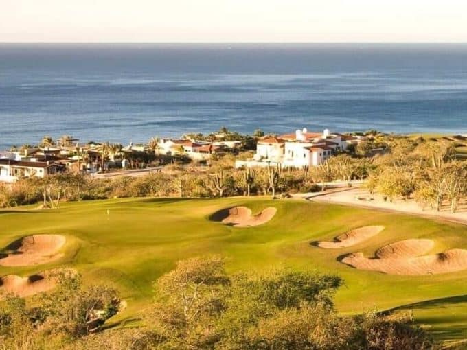 Club Campestre Golf Club Fairway Lined With Palm Trees And Views Of The Sea Of Cortez