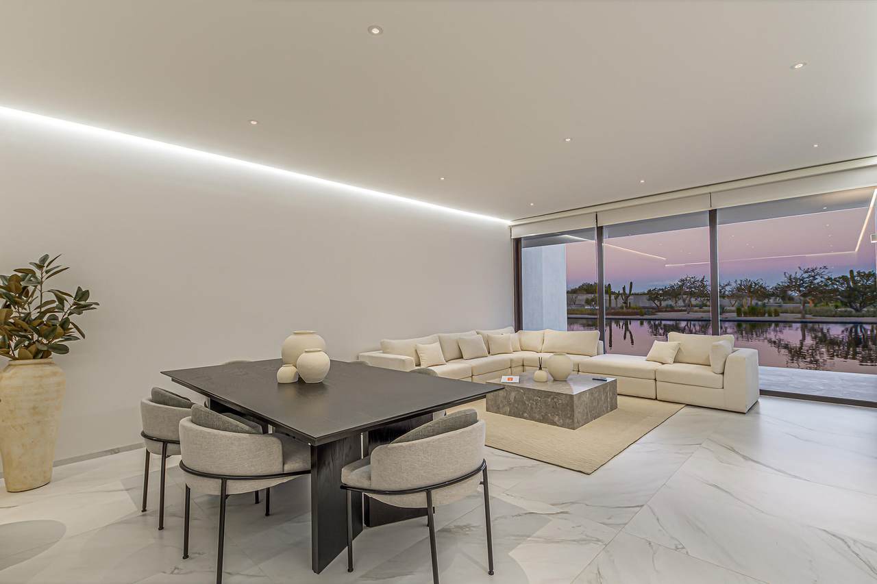 Club Campestre Luxurious Living Room With Ocean View And Modern Decor.