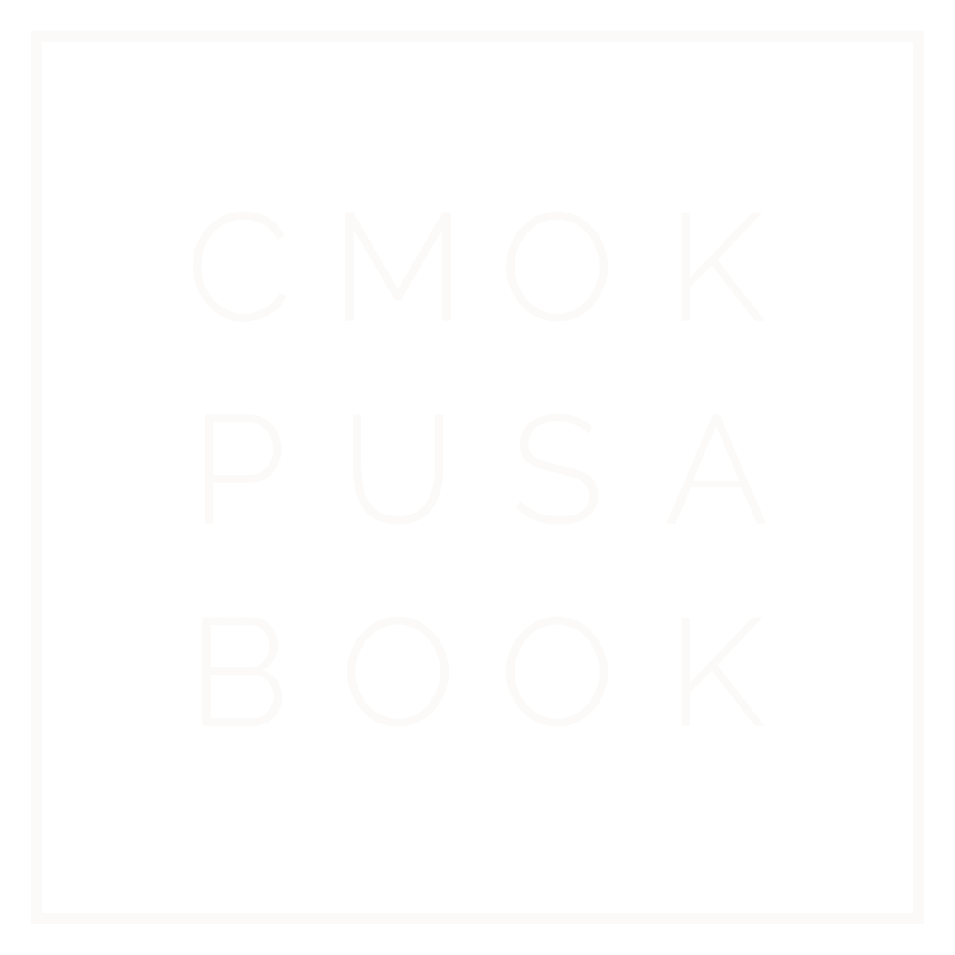 Logo Cmok Pusa Book s modernim dizajnom za knjige i edukaciju.