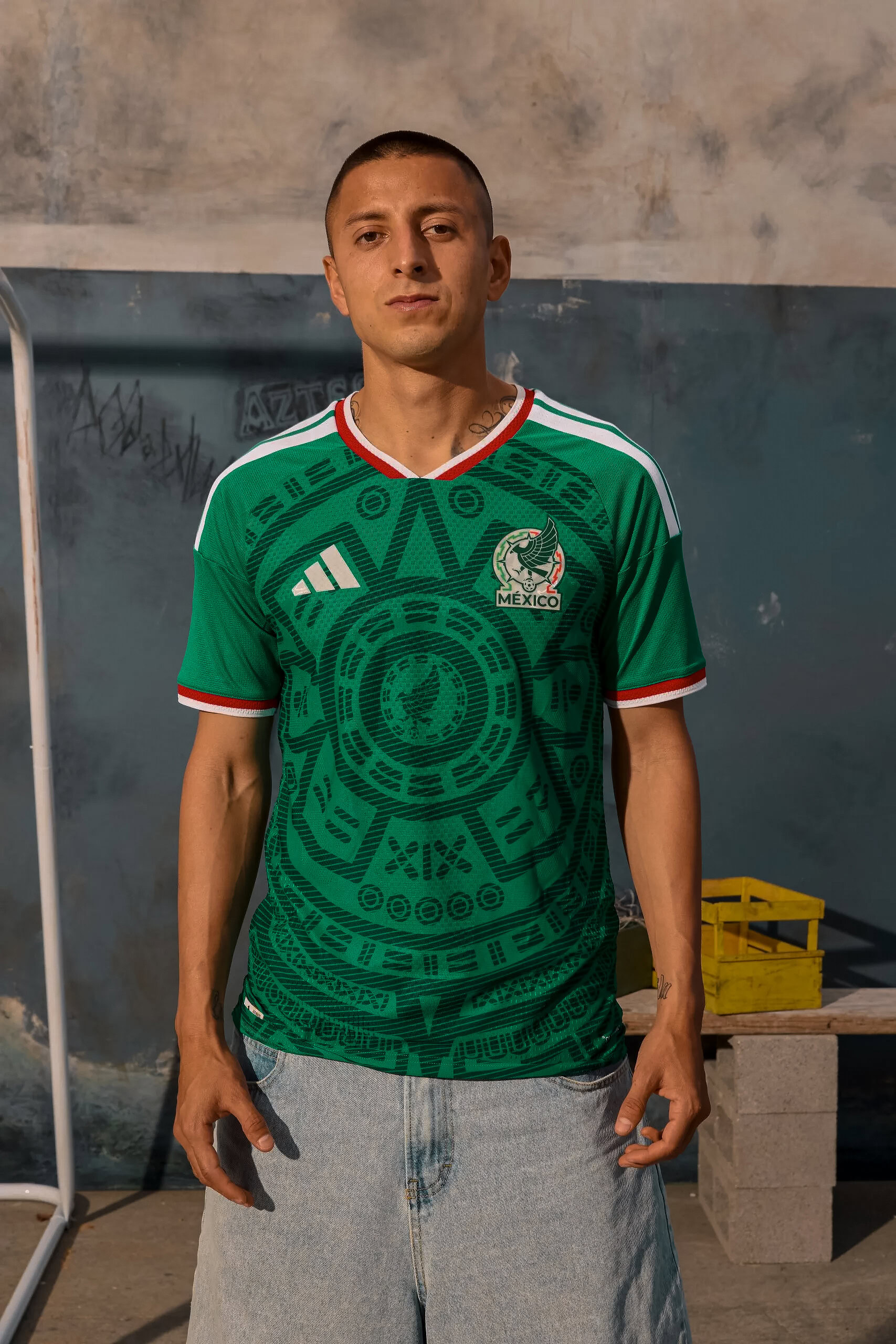 Camiseta de fútbol de México, diseño mexicano, ropa deportiva para hombres, uniforme de fútbol mexicano.