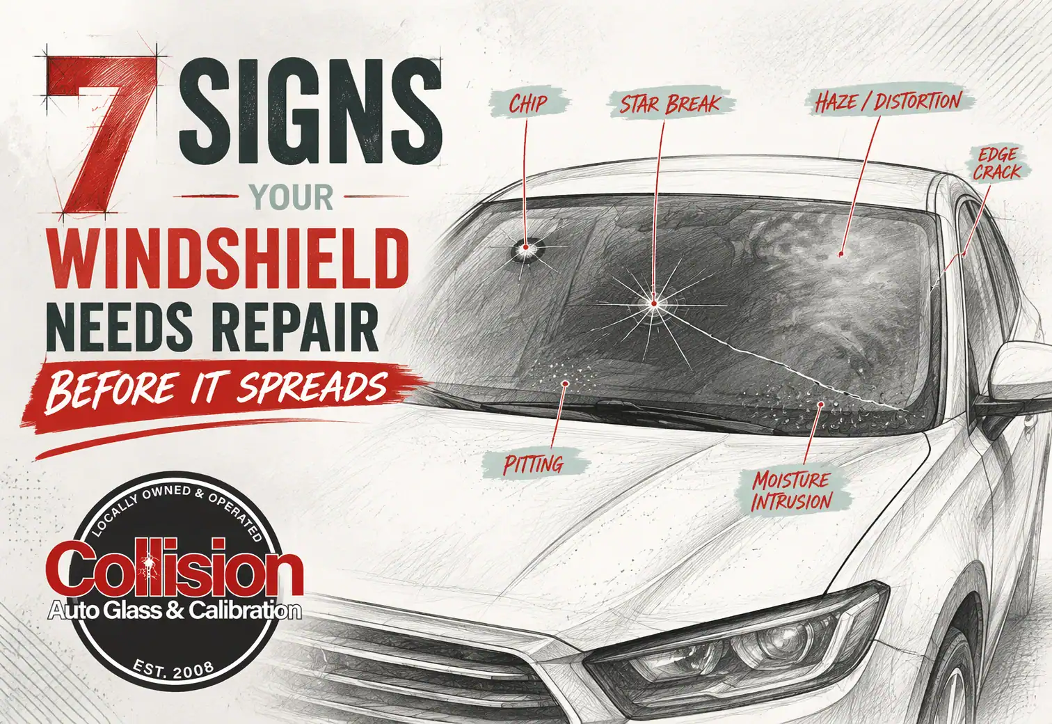 Featured image for “7 Signs Your Windshield Needs Repair Before It Spreads”