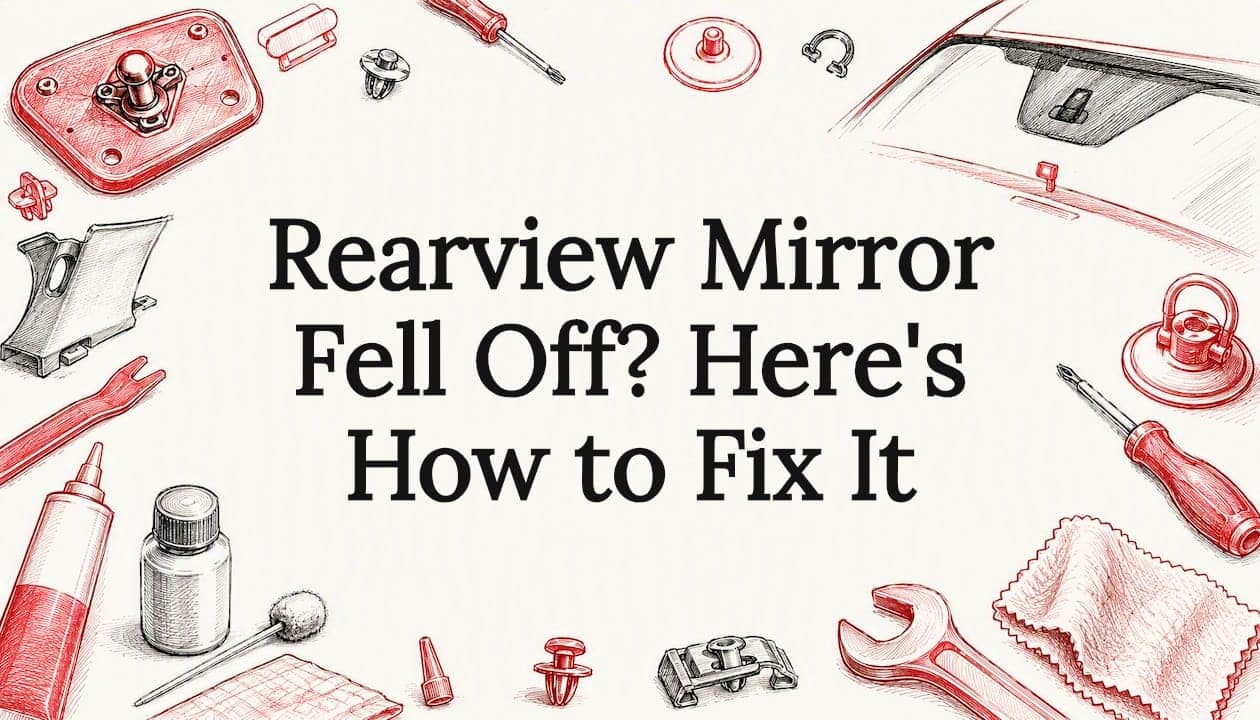 Featured image for “Rearview Mirror Fell Off? Here’s How to Fix It”