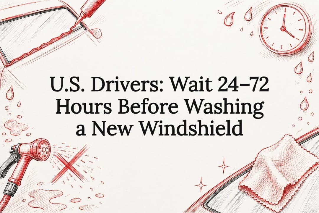 Featured image for “U.S. Drivers: Wait 24–72 Hours Before Washing a New Windshield”
