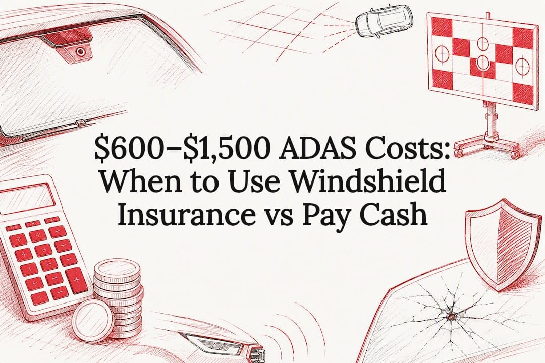 Featured image for “$600–$1,500 ADAS Costs: When to Use Windshield Insurance vs Pay Cash”