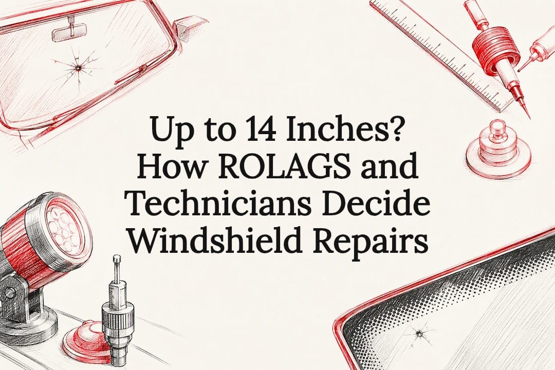 Featured image for “Up to 14 Inches? How ROLAGS and Technicians Decide Windshield Repairs”