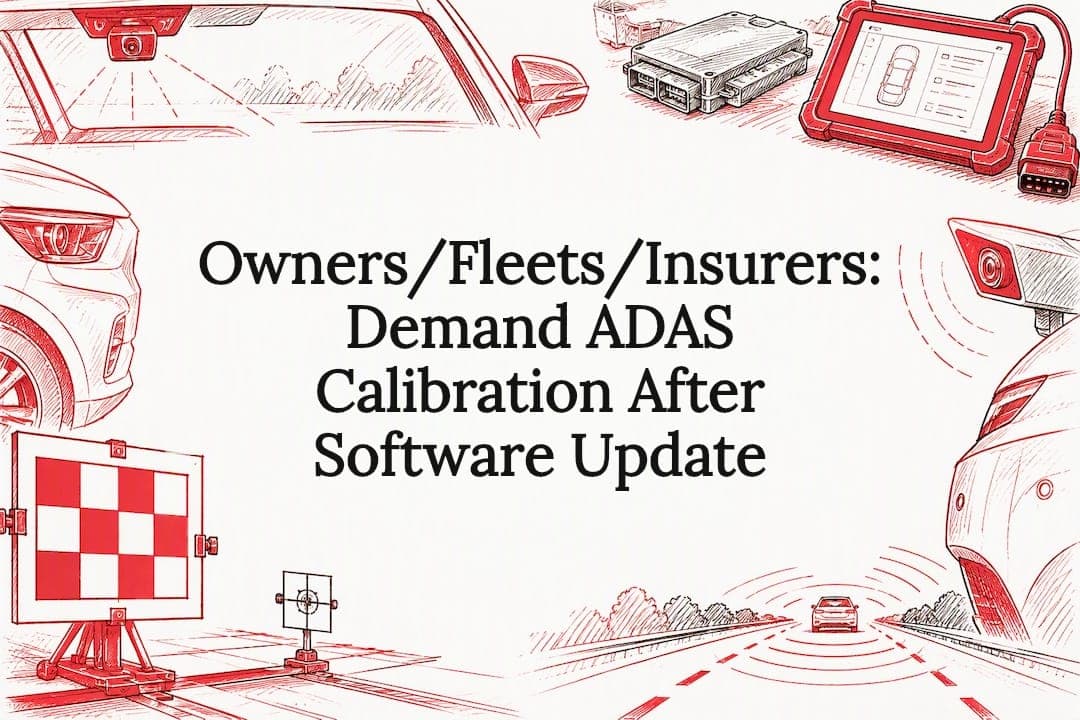 Featured image for “Owners/Fleets/Insurers: Demand ADAS Calibration After Software Update”