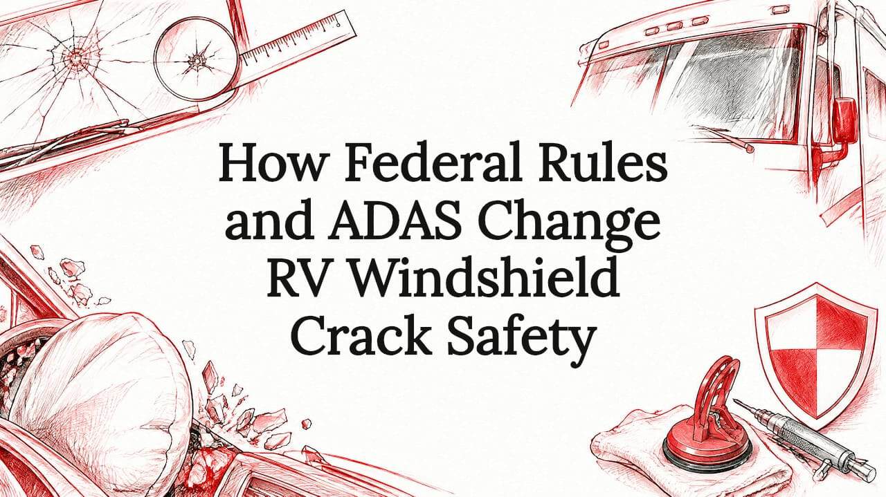 Featured image for “How Federal Rules and ADAS Change RV Windshield Crack Safety”