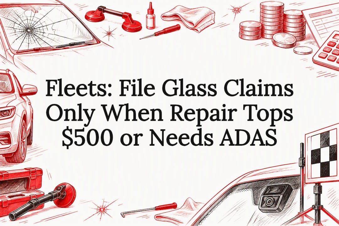 Featured image for “Fleets: File Glass Claims Only When Repair Tops $500 or Needs ADAS”