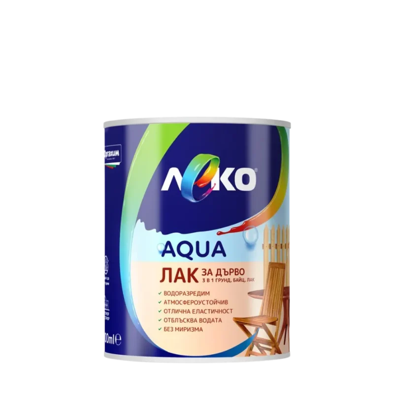 Леко AQUA Лазурен лак за дърво