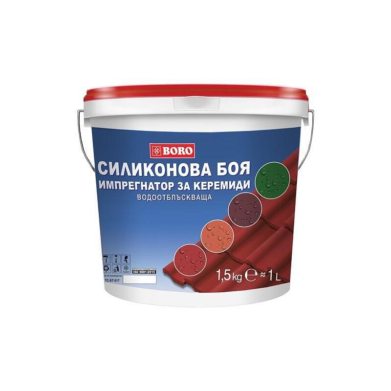 Боя Силиконова за керемиди Boro - Керемидено червен