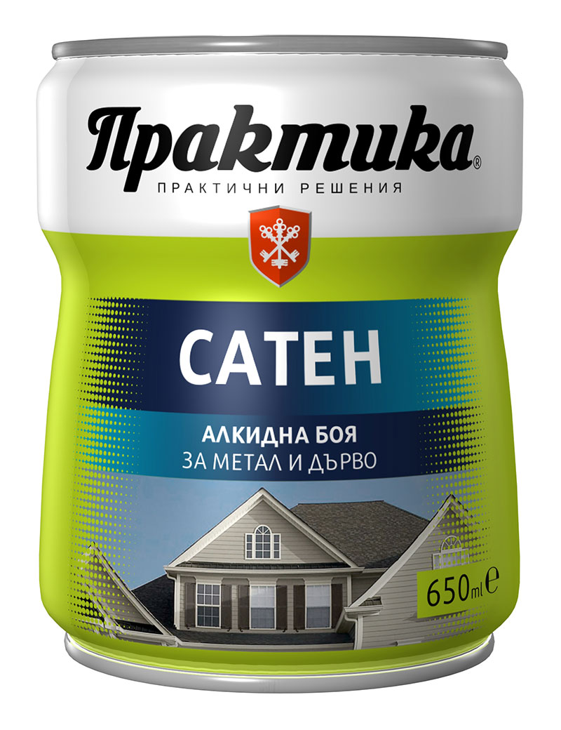 Алкидна боя Практика Сатен 650мл