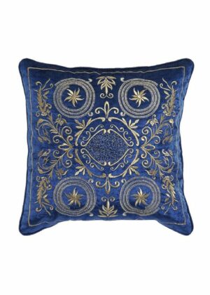 Cushion DKD Home Decor 8424001850341 Blue Golden 45 x 10 x 45 cm