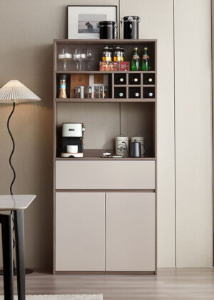 Cappuccino Taupe Dining Cabinet Pantry