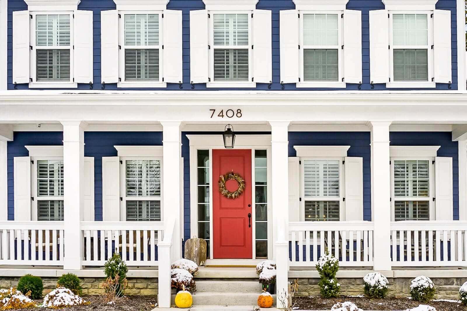 Front door colors like this red door.