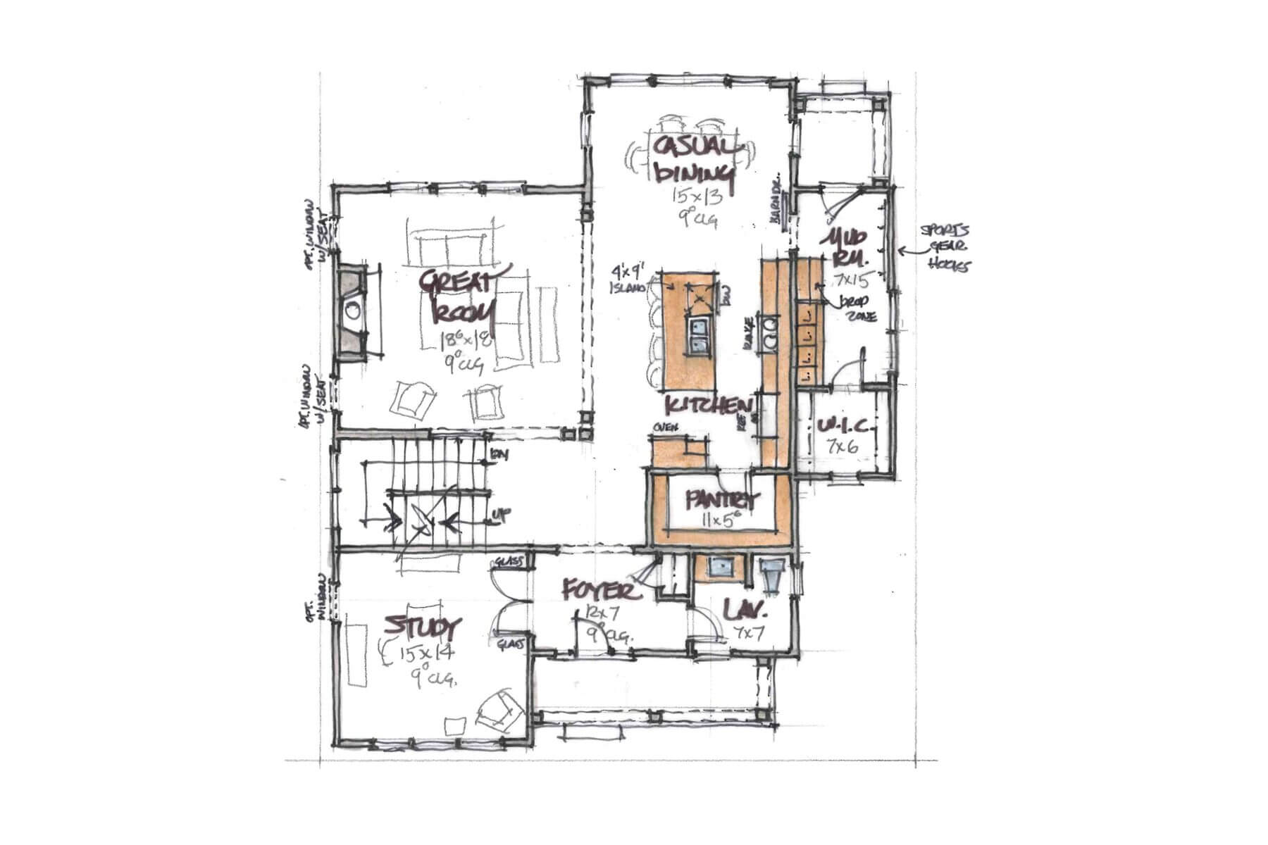 Custom home custom flooring detail — Compass Homes Columbus OH
