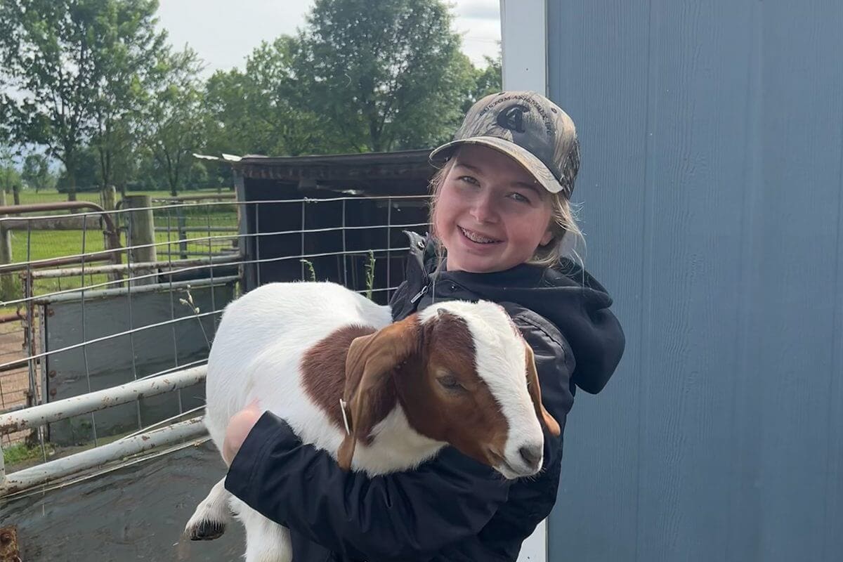 Upper Arlington High School Student and Goat