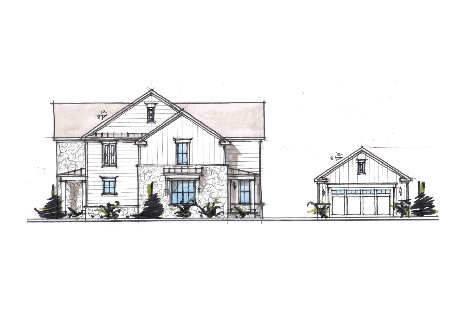 Custom home exterior by Compass Homes — Columbus, Ohio luxury build