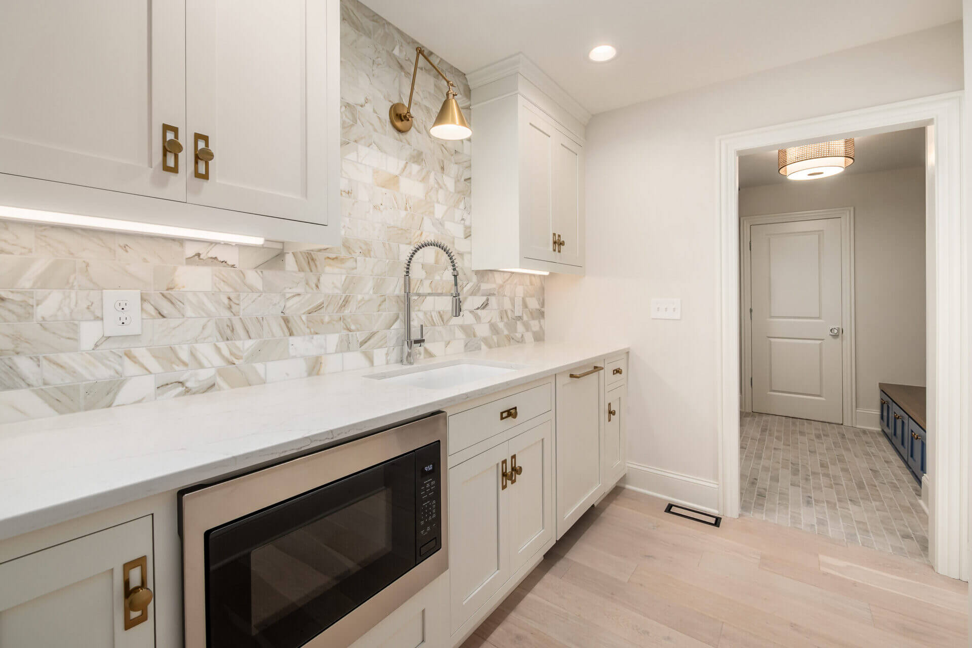 Messy kitchen from Compass Homes.