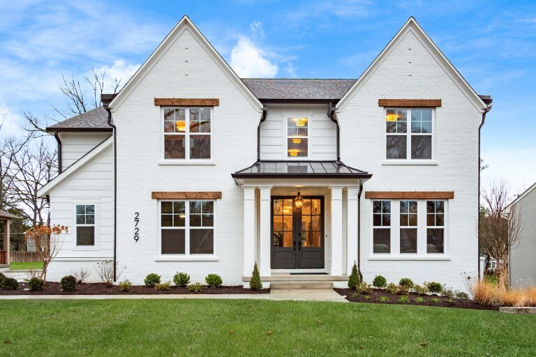 The exterior of a custom-built Compass Home in Upper Arlington, Ohio.