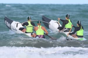 WildCat fibreglass surf canoes