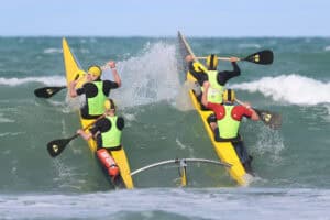 WildCat fibreglass surf canoes