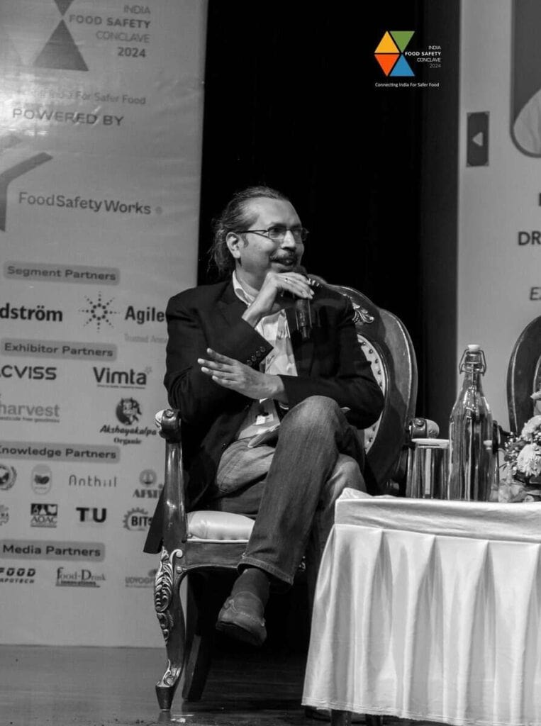 India Food Safety Conclave speaker at panel discussion on food safety.