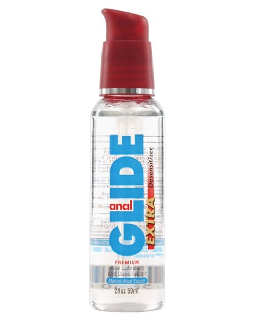 Body Action Anal Glide Extra 2 oz Pump Bottle - Desensitizing Water-Based Lubricant and Anal Desensitizer with Benzocaine 5% - Image 3