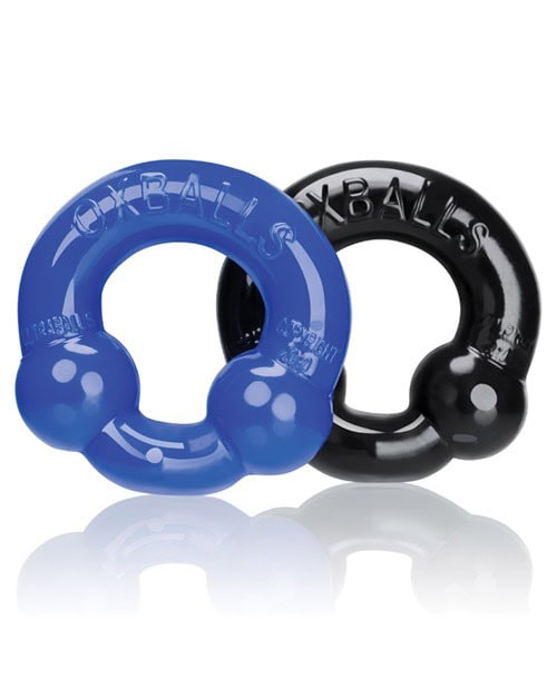 Oxballs Ultraballs Cock Rings – Black and Blue Stretchy Dual Pack for Enhanced Stamina and Bulge - Image 2