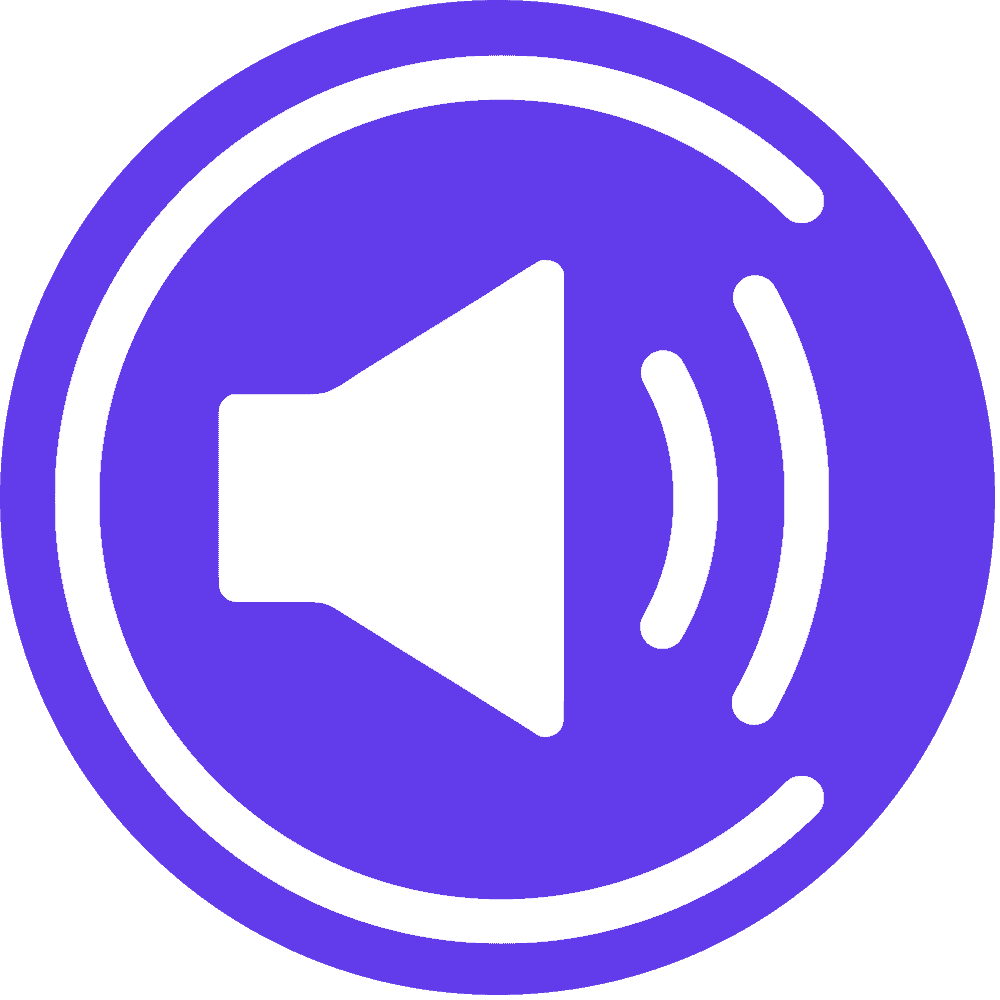Sound icon with circular design