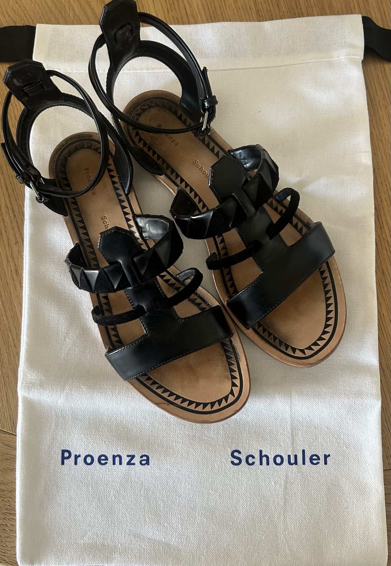 Sandales noires Proenza Shouler – Image 2