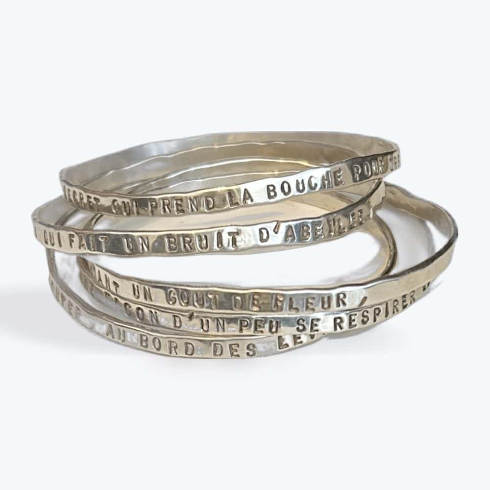 Bracelet Serge Thoraval 5 rangs fins Poeme