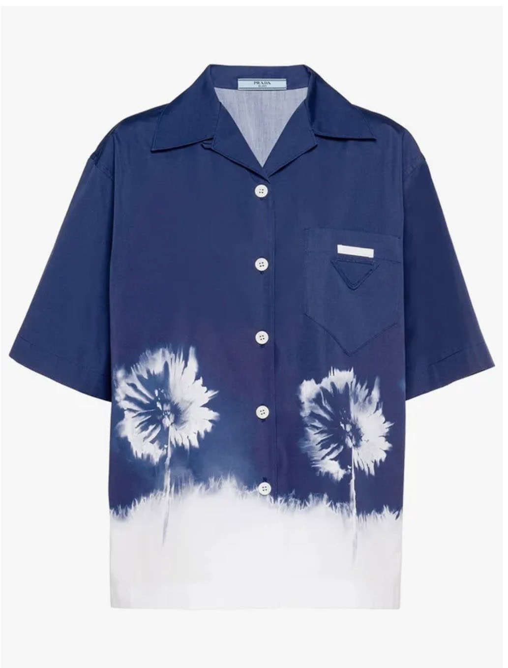 Chemise PRADA tie&dye, coupe Bowl collar