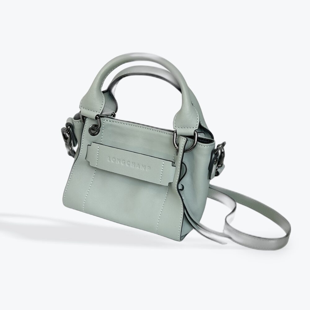 Sac Longchamp 3D XS en cuir de veau Verveine