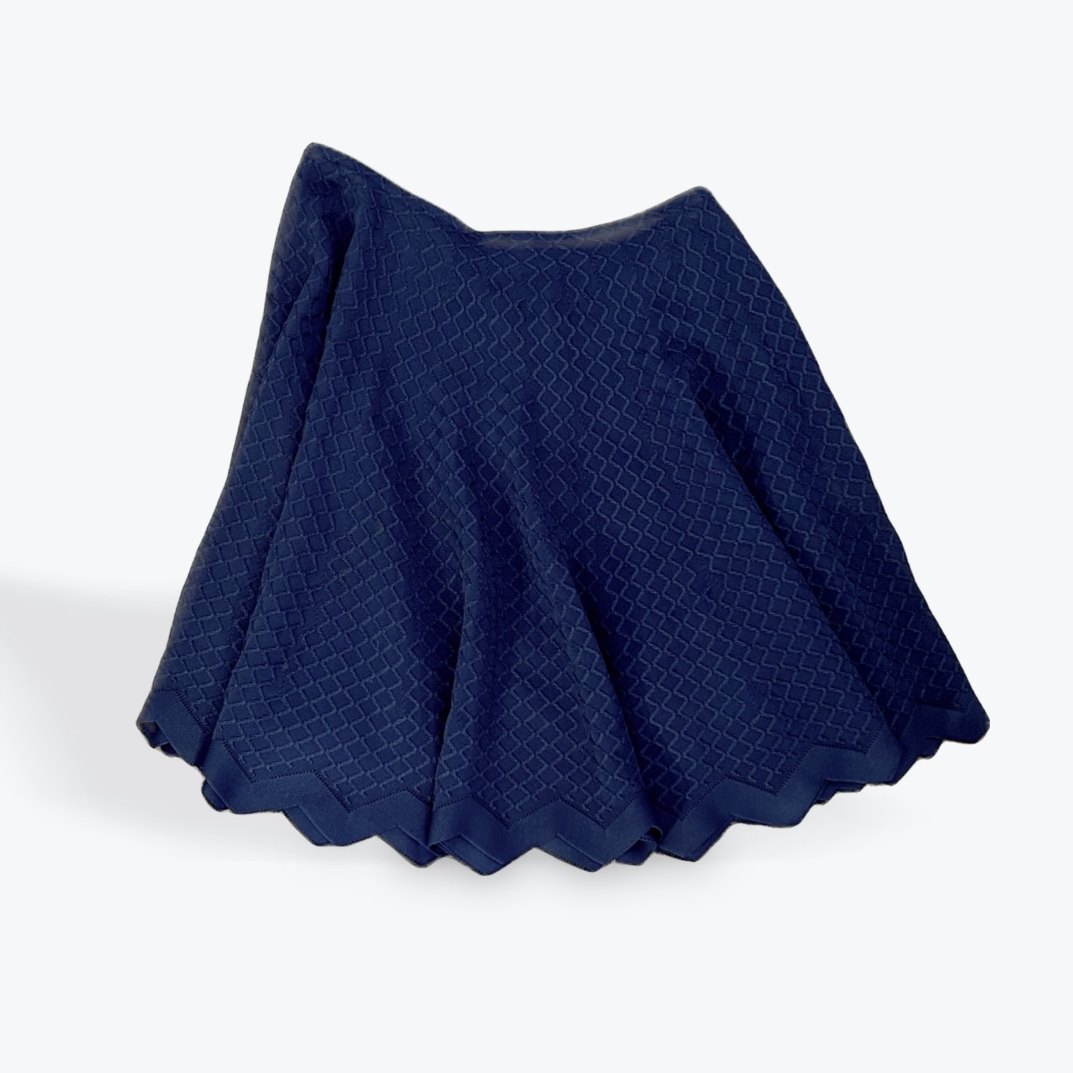 Jupe ALAIA bleu nuit en maille viscose